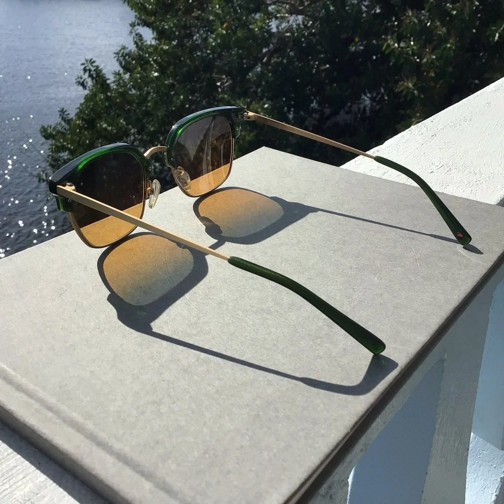 tens Filter Your World Rare Larsson Green Tropic High Sunglasses Metal Frame - Picture 10 of 16